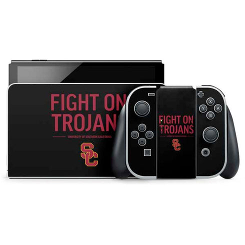University of Southern California Fight On Trojans Nintendo Switch OLED (2021) Skin